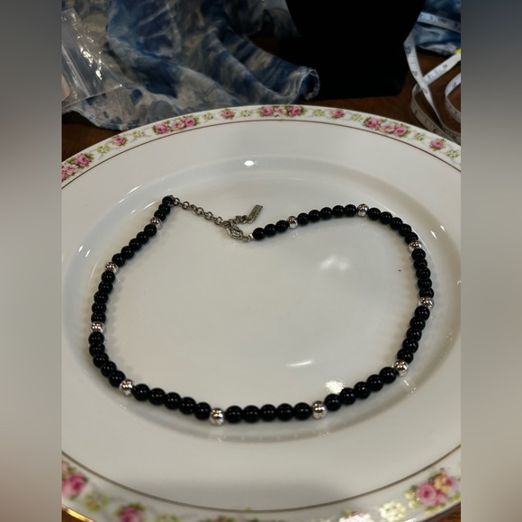 Napier Black and 925 Mexican Pendant silver toned beads and accents - Picture 5 of 9